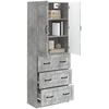 Spintelė 2 pcs Betono pilka 66 x 34,5 x 87 cm Apdirbta mediena