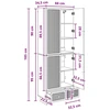 Spintelė 2 pcs Betono pilka 66 x 34,5 x 95 cm Apdirbta mediena