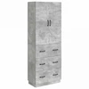 Spintelė 2 pcs Betono pilka 66 x 34,5 x 87 cm Apdirbta mediena