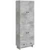 Spintelė 2 pcs Betono pilka 66 x 34,5 x 95 cm Apdirbta mediena