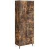 Spintelė 2 pcs Dūminio ąžuolo 66 x 34,5 x 89,5 cm
