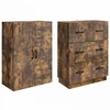 Spintelė 2 pcs Dūminio ąžuolo 66 x 34,5 x 87 cm