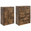 Spintelė 2 pcs Dūminio ąžuolo 66 x 34,5 x 87 cm