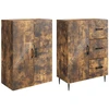 Spintelė 2 pcs Dūminio ąžuolo 66 x 34,5 x 89,5 cm