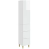 Spintelė 2 pcs Itin blizgi balta 33 x 34,5 x 90 cm