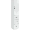 Spintelė 2 pcs Itin blizgi balta 33 x 34,5 x 87 cm