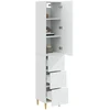 Spintelė 2 pcs Itin blizgi balta 33 x 34,5 x 90 cm