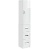 Spintelė 2 pcs Itin blizgi balta 33 x 34,5 x 87 cm