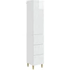 Spintelė 2 pcs Itin blizgi balta 33 x 34,5 x 90 cm