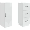 Spintelė 2 pcs Itin blizgi balta 33 x 34,5 x 87 cm
