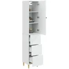 Spintelė 2 pcs Itin blizgi balta 33 x 34,5 x 90 cm