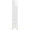 Spintelė 2 pcs Itin blizgi balta 33 x 34,5 x 90 cm