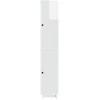 Spintelė 2 pcs Itin blizgi balta 34,5 x 33 x 90 cm