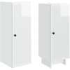 Spintelė 2 pcs Itin blizgi balta 34,5 x 33 x 90 cm