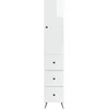 Spintelė 2 pcs Itin blizgi balta 34,5 x 34,5 x 90 cm