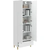 Spintelė 2 pcs Itin blizgi balta 66 x 34,5 x 95 cm