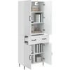 Spintelė 2 pcs Itin blizgi balta 66 x 34,5 x 89,5 cm