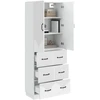 Spintelė 2 pcs Itin blizgi balta 66 x 34,5 x 87 cm