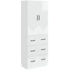 Spintelė 2 pcs Itin blizgi balta 66 x 34,5 x 87 cm