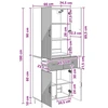Spintelė 2 pcs Itin blizgi balta 66 x 34,5 x 89,5 cm