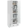 Spintelė 2 pcs Itin blizgi balta 66 x 34,5 x 95 cm
