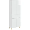 Spintelė 2 pcs Itin blizgi balta 66 x 34,5 x 90 cm
