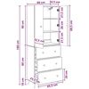 Spintelė 2 pcs Itin blizgi balta 66 x 34,5 x 90 cm