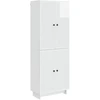 Spintelė 2 pcs Itin blizgi balta 66 x 34,5 x 90 cm