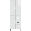 Spintelė 2 pcs Itin blizgi balta 66 x 34,5 x 89,5 cm