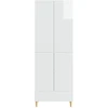 Spintelė 2 pcs Itin blizgi balta 66 x 34,5 x 95 cm