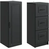 Spintelė 2 pcs Juoda 33 x 34,5 x 87 cm Apdirbta mediena
