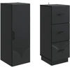Spintelė 2 pcs Juoda 33 x 34,5 x 87 cm Apdirbta mediena