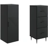Spintelė 2 pcs Juoda 33 x 34,5 x 90 cm Apdirbta mediena