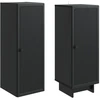 Spintelė 2 pcs Juoda 34,5 x 33 x 90 cm Apdirbta mediena