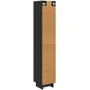 Spintelė 2 pcs Juoda 34,5 x 33 x 90 cm Apdirbta mediena