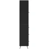 Spintelė 2 pcs Juoda 34,5 x 34,5 x 90 cm Apdirbta mediena