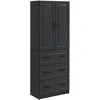 Spintelė 2 pcs Juoda 66 x 34,5 x 87 cm Apdirbta mediena