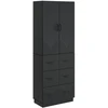 Spintelė 2 pcs Juoda 66 x 34,5 x 87 cm Apdirbta mediena