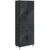 Spintelė 2 pcs Juoda 66 x 34,5 x 89,5 cm Apdirbta mediena