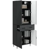Spintelė 2 pcs Juoda 66 x 34,5 x 89,5 cm Apdirbta mediena