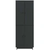 Spintelė 2 pcs Juoda 66 x 34,5 x 90 cm Apdirbta mediena