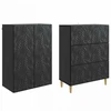 Spintelė 2 pcs Juoda 66 x 34,5 x 90 cm Apdirbta mediena