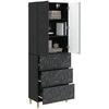 Spintelė 2 pcs Juoda 66 x 34,5 x 90 cm Apdirbta mediena