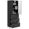 Spintelė 2 pcs Juoda 66 x 34,5 x 90 cm Apdirbta mediena
