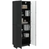 Spintelė 2 pcs Juoda 66 x 34,5 x 90 cm Apdirbta mediena