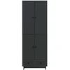 Spintelė 2 pcs Juoda 66 x 34,5 x 95 cm Apdirbta mediena