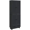 Spintelė 2 pcs Juoda 66 x 34,5 x 95 cm Apdirbta mediena