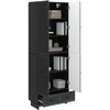 Spintelė 2 pcs Juoda 66 x 34,5 x 95 cm Apdirbta mediena