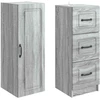 Spintelė 2 pcs Pilka Sonoma 33 x 34,5 x 87 cm Apdirbta mediena