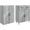 Spintelė 2 pcs Pilka Sonoma 66 x 34,5 x 89,5 cm